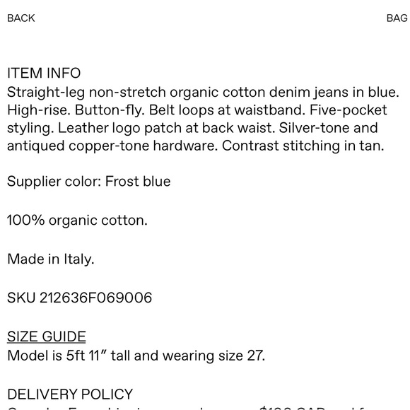 Brand new with tag 🇮🇹 Won Hundred Blue Pearl frost Jean( light wash) - Picture 10 of 14